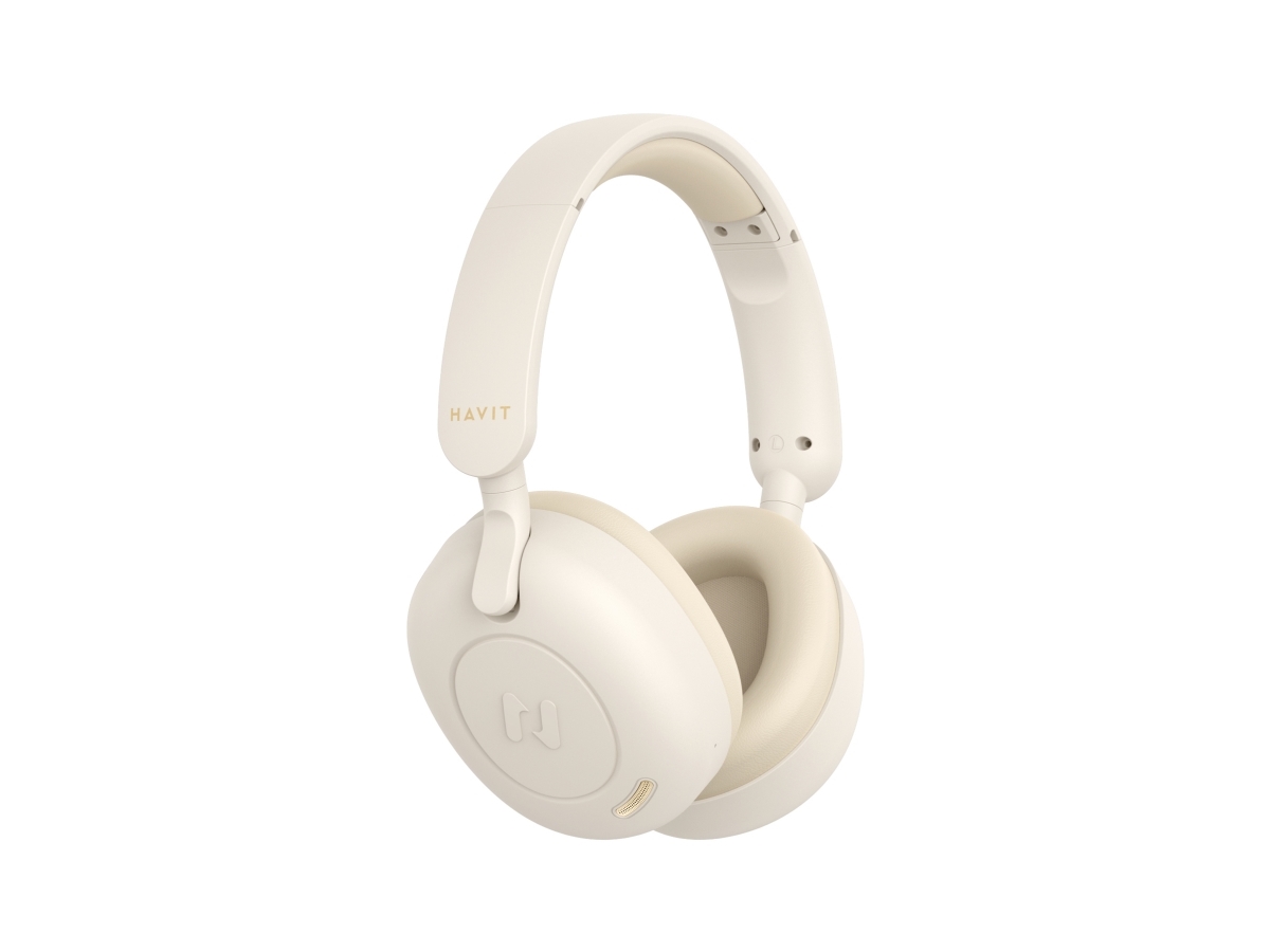 Havit Hibrid Anc Bluetooth Kulaklik Bej, Kabel & Trådløs, Musik/Hverdag, Hovedtelefoner, Beige