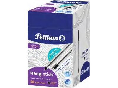 Pelikan 605434, Stick-Kugelschreiber, Schwarz, 50 Stück(E)
