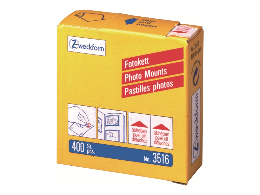 Avery Zweckform Foto-Kett, 12 X 12 Mm, Inhalt: 400 Stück Beidseitig Klebend (Ph3516)