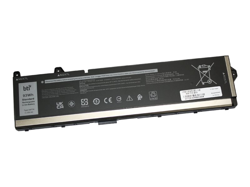 Bti - Batteri Til Bærbar Computer (Svarende Til: Dell X9ftm) - Litiumion - 6-Cellet - 8050 Mah - 93 Wh