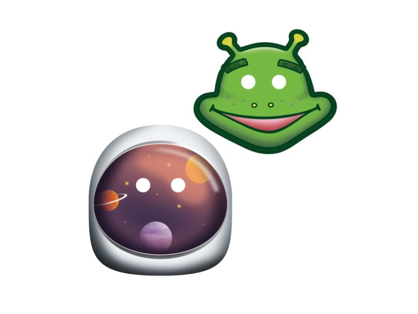 Space Papmasker, 8 Stk.