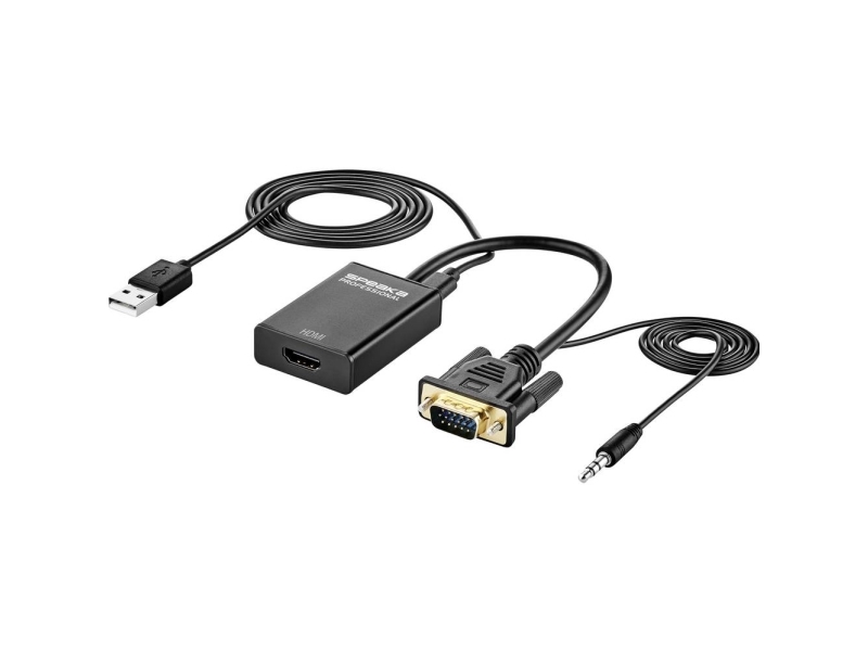 Speaka Professioneller Av Konverter Sp-12111624 [Vga, Klinke - Hdmi] 1920 X 1080 Pixel