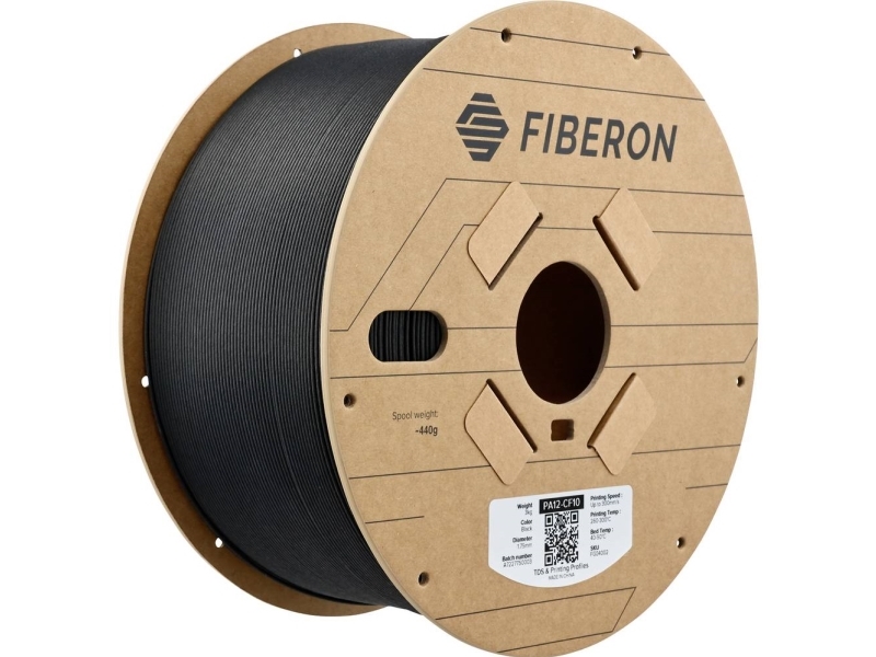 Polymaker Fg04002 Fiberon Pa12-Cf10 Filament Pa12-Cf Kulfiberforstærket 1.75 Mm 3000 G Sort 1 Stk