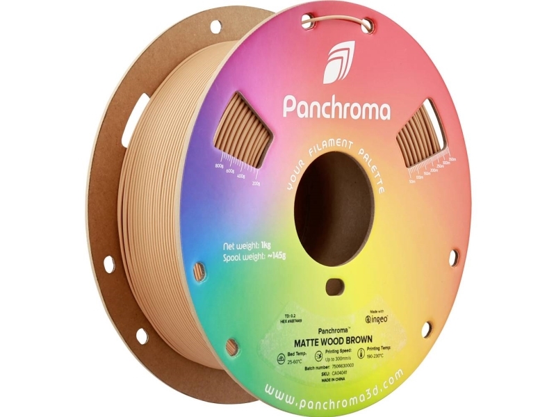 Polymaker CA04041 Panchroma™ Matte Filament PLA-muovi Matta, matta, alhaisempi muovipitoisuus 1,75 mm 1000 g Wood Brown, Ruskea 1 kpl