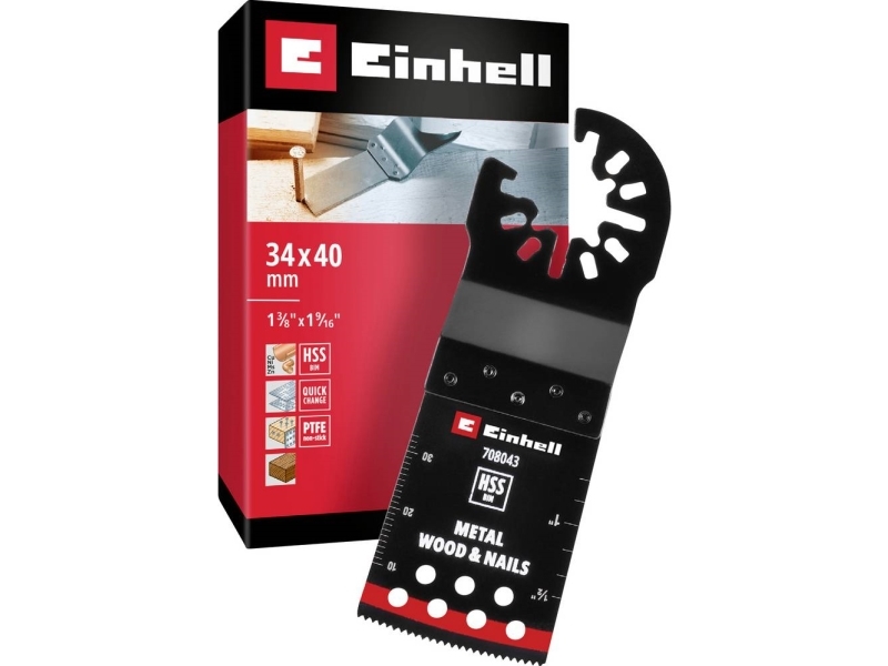 Einhell 708043 Tauchsägeblatt Bim Met 34Mm Bimetall Multifunktionswerkzeug-Zubehoer-Set 34 (708043)