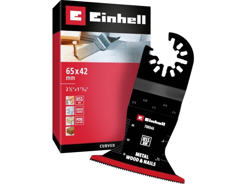 Einhell 708046 Tauchsägeblatt Bim Met, 65Mm Bimetal Tilbehørssæt, Multifunktionsværktøj 65 Mm 1 Stk