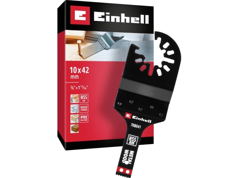 Einhell 708041 Tauchsägeblatt Bim Met, 10Mm Bimetal Tilbehørssæt, Multifunktionsværktøj 10 Mm 1 Stk