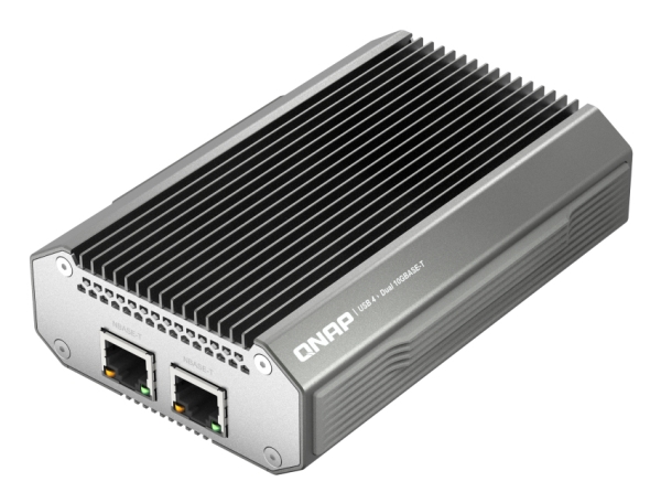 QNAP QNA-UC10G2T, trådbunden, USB typ C, Ethernet, 10000 Mbps, svart, silver | Datortillbehör - Nätverk - Nätverkskort | GameStuff