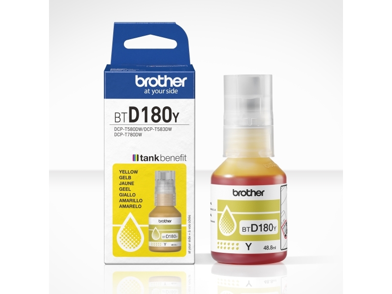Brother BTD180Y - Gul - Original - Bläckpåfyllning - för Brother DCP-T580DW | Skrivare - Bläck, toner & förbrukningsvaror - Bläck | GameStuff