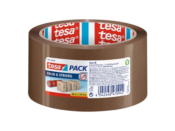 TESA 58641-00000-00, Brun, Emballage, Polypropylen (PP), 66 m, 50 mm, 1 stk