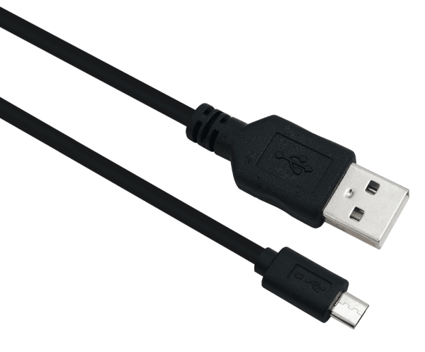 Helos-Tilslutningskabel, Usb 2.0 A-Stik/Micro-B-Stik, 3,0 M, Sort
