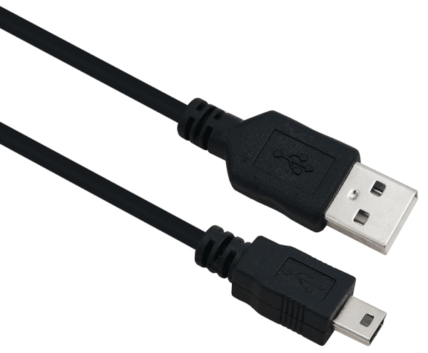 Helos 288316, 3 M, Usb A, Mini-Usb B, Usb 2.0, Schwarz
