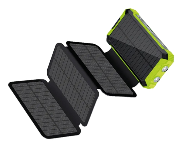 Realpower Pb-20000 Solar, 20000 Mah, Kabelloses Aufladen, Schwarz, Grün