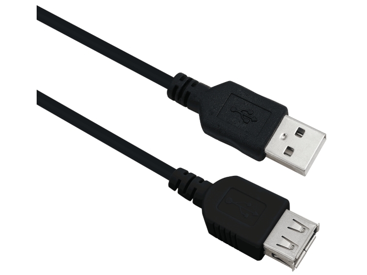 Helos 288312, 3 M, Usb A, Usb A, Usb 2.0, Schwarz