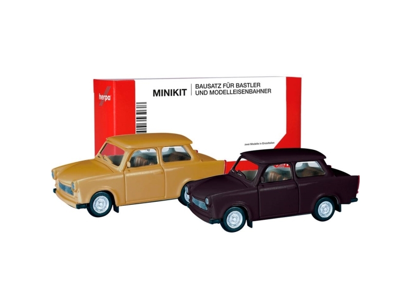 Herpa 013901-002 H0 Personbil Model Trabant 601 Sedan, Samtocker Og Rallyesort