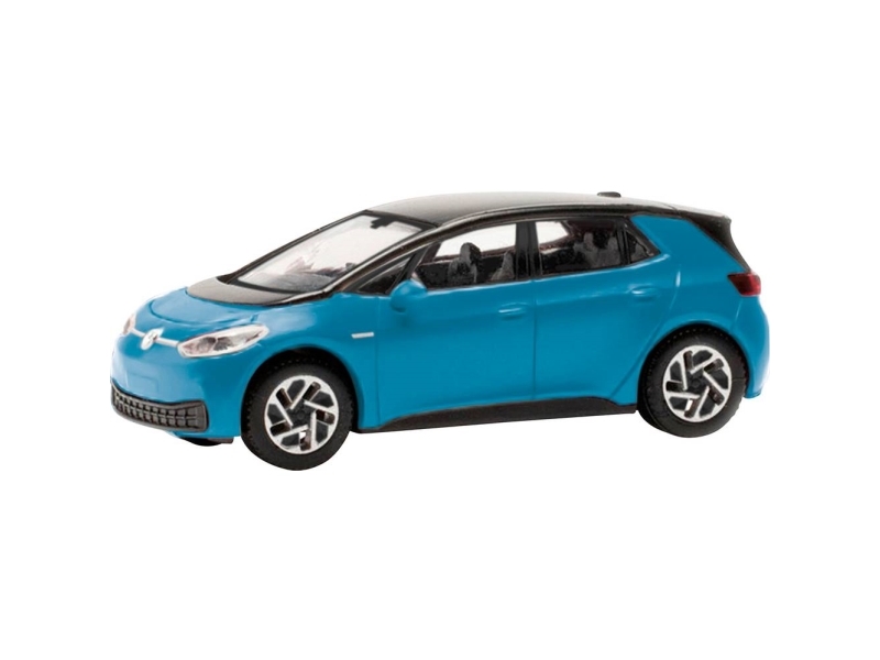 Herpa 421126-002 H0 Personbil model Volkswagen ID.3, solid ocean blue