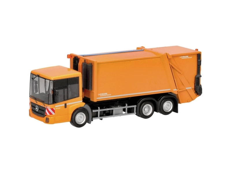 Herpa 319003 H0 Trucks Modell Mercedes Benz Econic Press Lkw Faun Variopress, Kommunal Orange