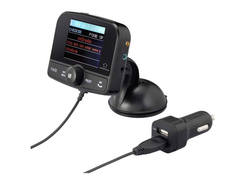 Renkforce Rf-Crdab-100 Dab+ Modtager Sugekopholder, Bluetooth Musikstreaming