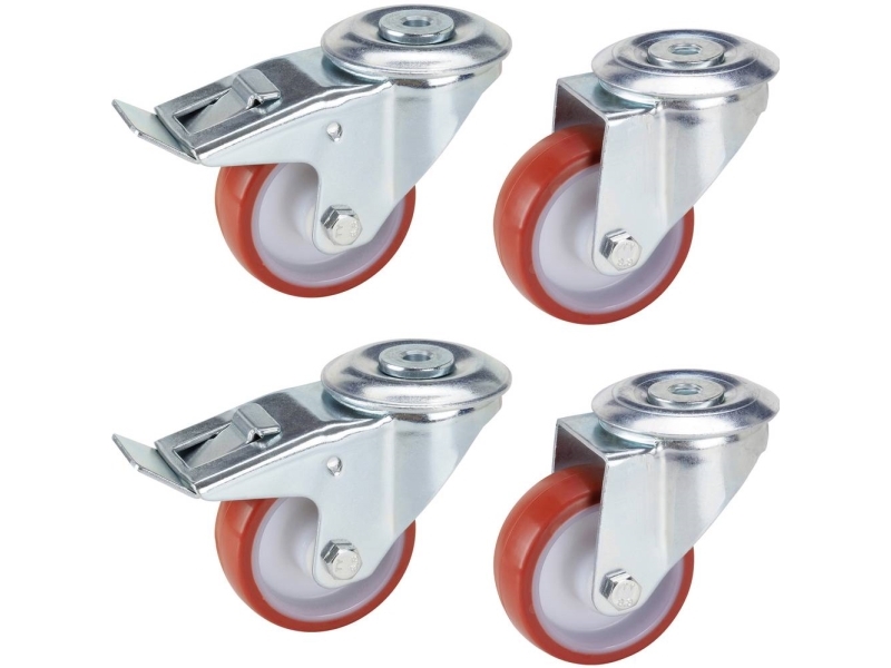 Dörner + Helmer Rollen 450546, Rad-Ø 80 Mm, Tragfähigkeit (Max.) 300 Kg, 4 Stk