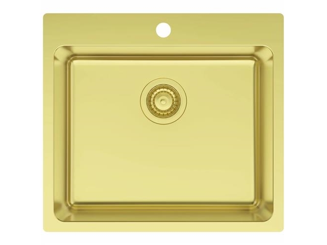 Diskbänk LA550 550x500 med nät av PVD-haneh | VVS Artiklar - Kök - Diskbänkar | GameStuff