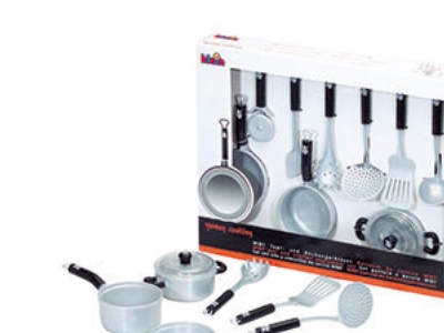 Theo Klein Wmf Pot And Kitchen Equipment Set, Mädchen, Schwarz, Silber