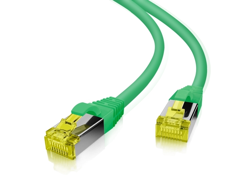 Helos 263797, 20 M, Cat6a, S/Ftp (S-Stp), Rj-45, Rj-45, Grün