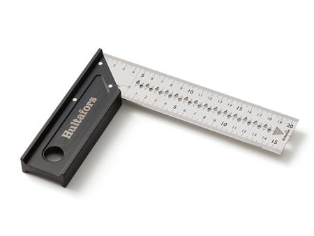 Hultafors Robuster Präzisionswinkel 20Cm Mit Pulverbeschichtetem Aluminiumanschlag Und Rostfreiem Stahlblatt