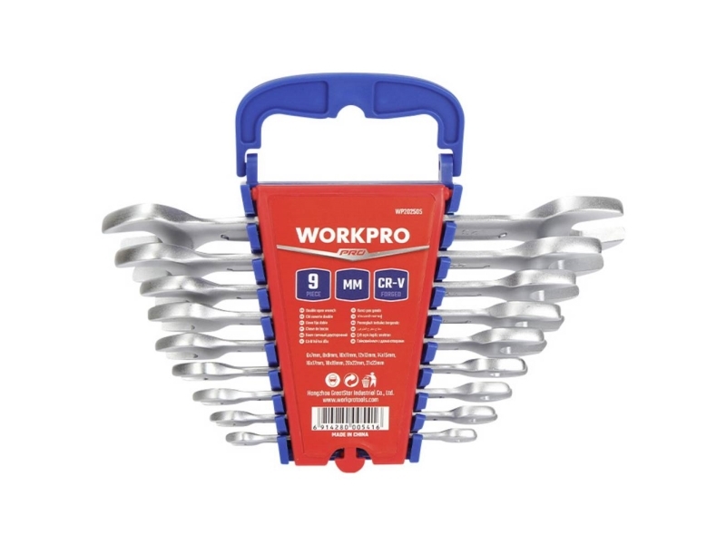 Workpro Wp202505 Schlüsselsatz 9-Teilig Schlüsselweite (Metrisch) (Nur Für Teile) 6 - 23 Mm