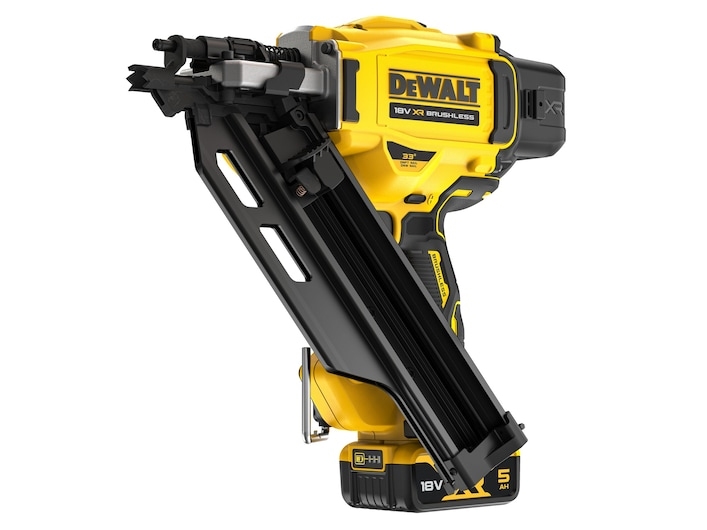 DeWALT DCN930P2-QW, Sømpistol, Vinklet magasin, Gul, 2 skud/min, Batteri, 5 At