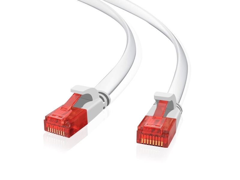 Helos Ultra Slim Patchkabel U/Utp Cat 6 Weiß 15,0M