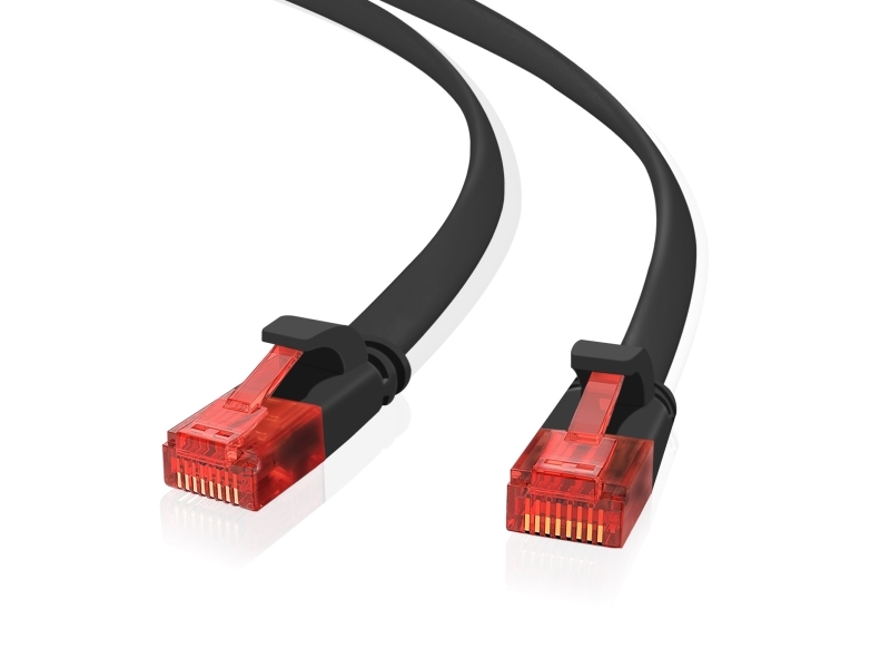 Helos Ultra Slim Patchkabel U/Utp Cat 6 Schwarz 20,0M