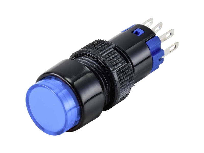 Conrad LAS2Y-11Z/B/12V Trykknap 250 V 3 A 1 x Off/On IP40 latching 1 stk, 250 V, 3 A