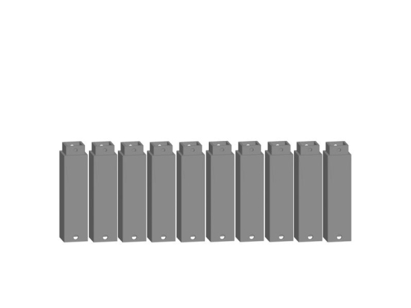 NOCH 53907, H0 (1:87)/TT (1:120), 14 År, Grå, 10 styck | Hobby - Modelljärnväg - Skala Tillbehör | GameStuff