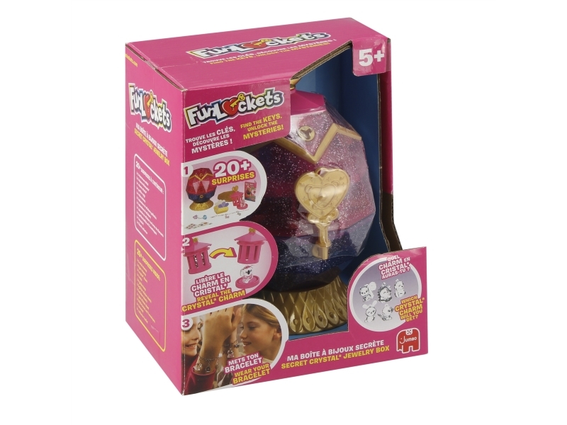 Jumbo Funlockets - Secret Crystal Egg Jewellery Box, Mode, 5 År, Flerfarvet, Plast, Papir, Metal