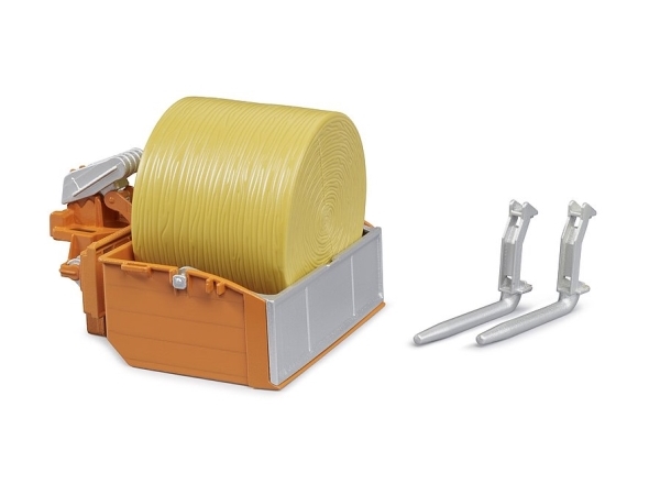 Accessories: Tractor Loading Box Forks+1Round Bale