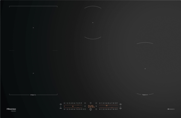 Hisense HI8432BSCWF, Musta, Sisäänrakennettava, 79 cm, Vyöhykeinduktiokeittotaso, Keraaminen, 4 vyöhykettä (vyöhykkeitä)