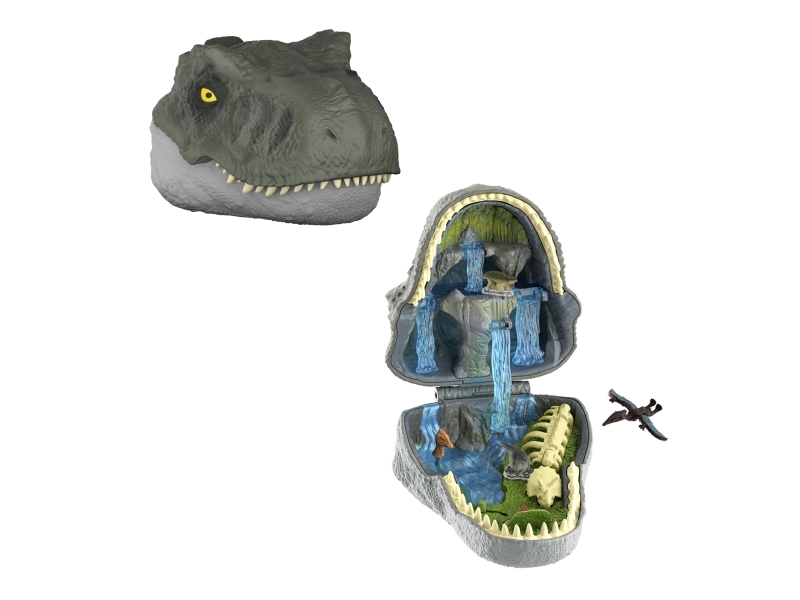 Jurassic World MICRO ADVENTURES Tyrannosaurus Rex, Action/äventyr, 4 år, grön, grå, plast