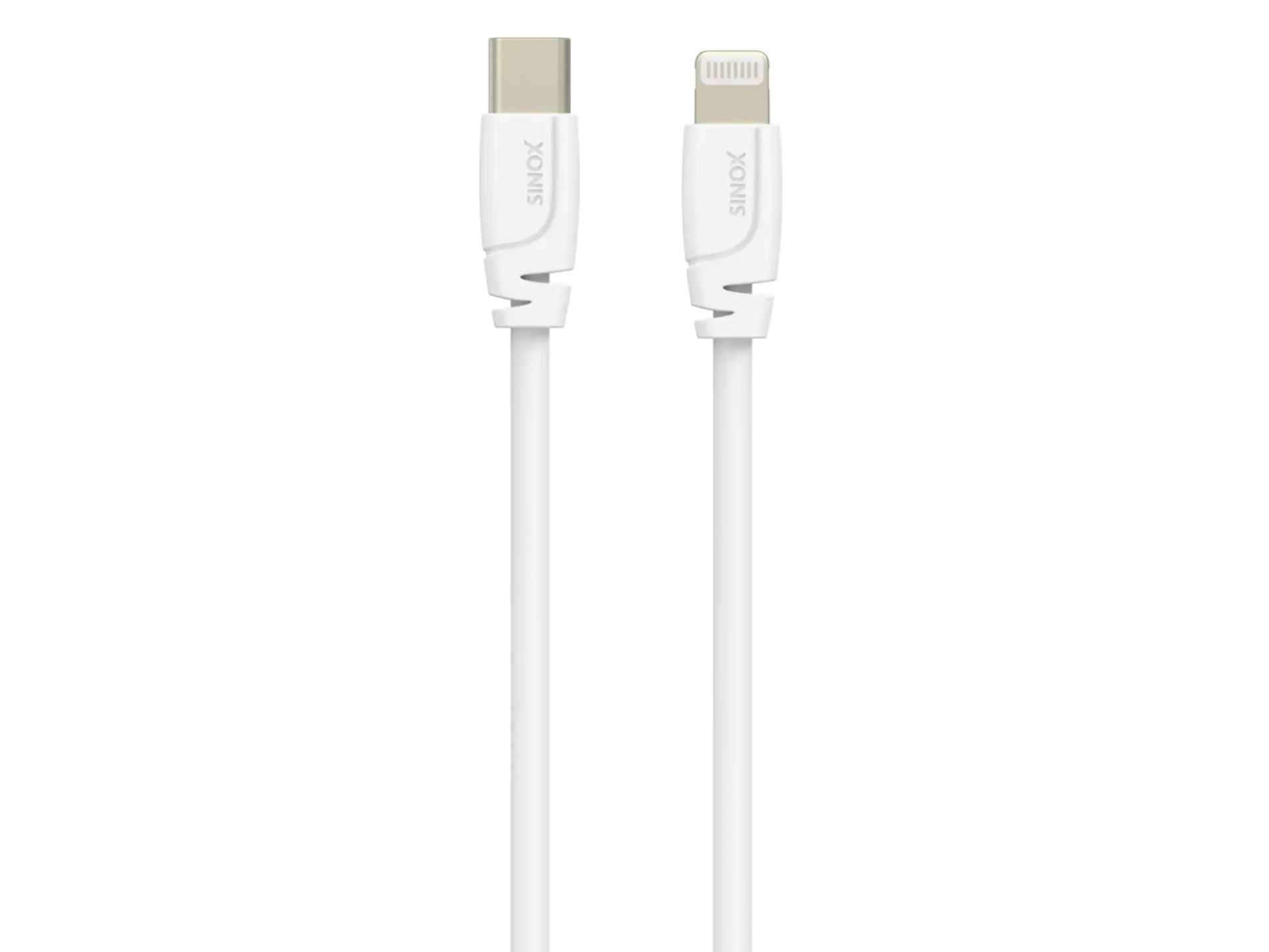 Sinox SXI04652, 2 m, Lightning, USB C, Hankontakt, Hankontakt, Vit | Datortillbehör - Kablar & adaptrar - Datakablar | GameStuff
