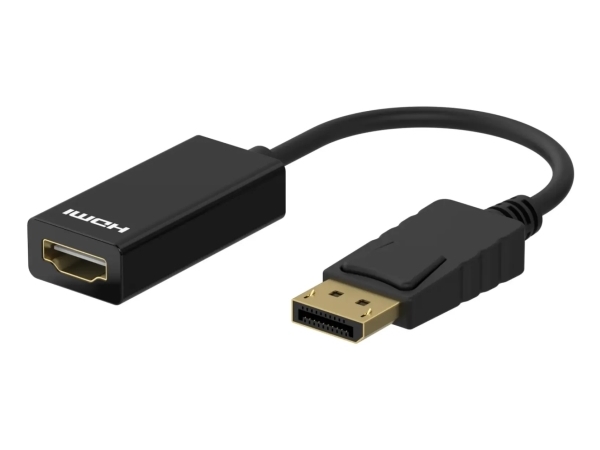 Sinox SOC01250, DisplayPort, HDMI, 0,1 m, Svart | Datortillbehör - Kablar & adaptrar - Videokablar & adaptrar | GameStuff