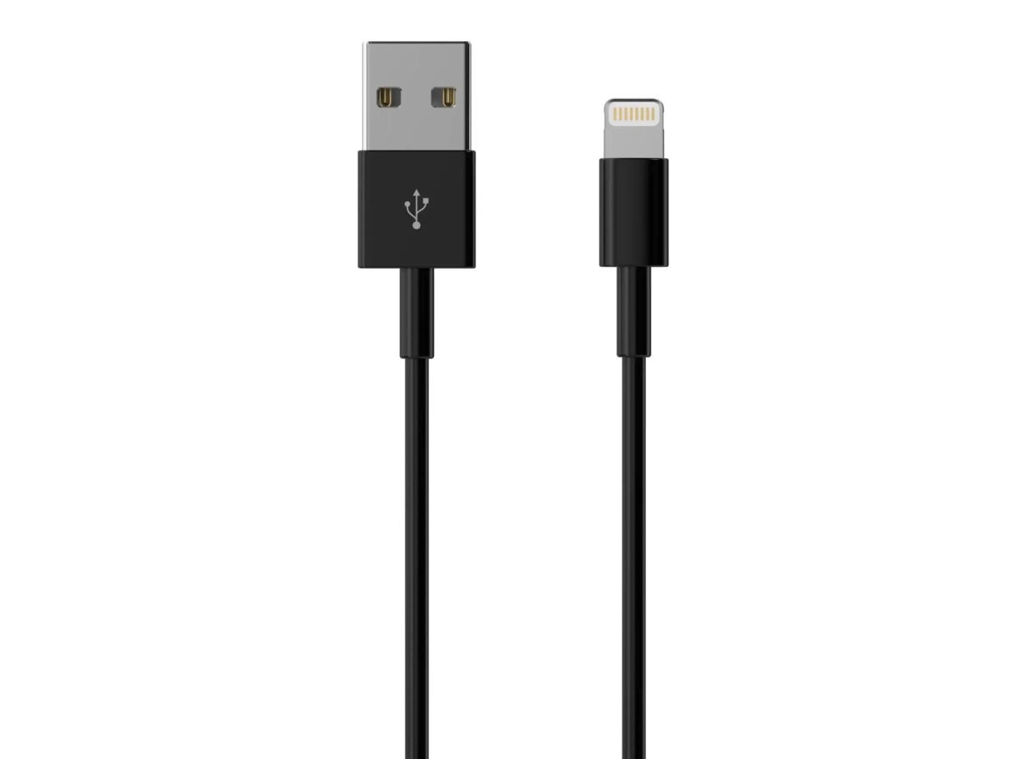 Sinox Lightning-kabel. 1m, Svart, 1m, Lightning, USB A, Hankontakt, Hankontakt, Svart | Datortillbehör - Kablar & adaptrar - Datakablar | GameStuff