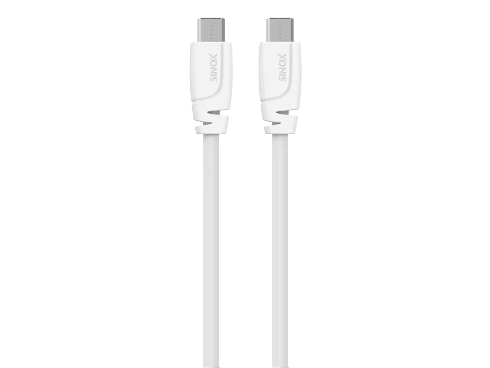 Sinox SXI06462, 2 m, USB C, USB C, USB 3.2 Gen 2 (3.1 Gen 2), 10 Gbit/s, Vit | Datortillbehör - Kablar & adaptrar - Datakablar | GameStuff