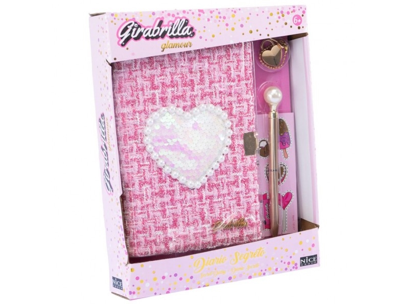 Tweed-päiväkirja, jossa on paljettisydän