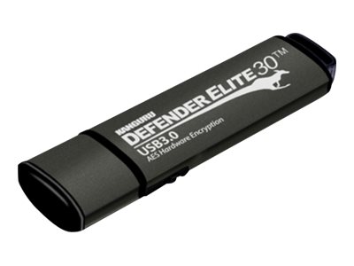 Kanguru Encrypted Defender Elite30 - Usb Flashdrive - Krypteret - 16 Gb - Usb 3.2 Gen 1 - Sort - Taa-Kompatibel