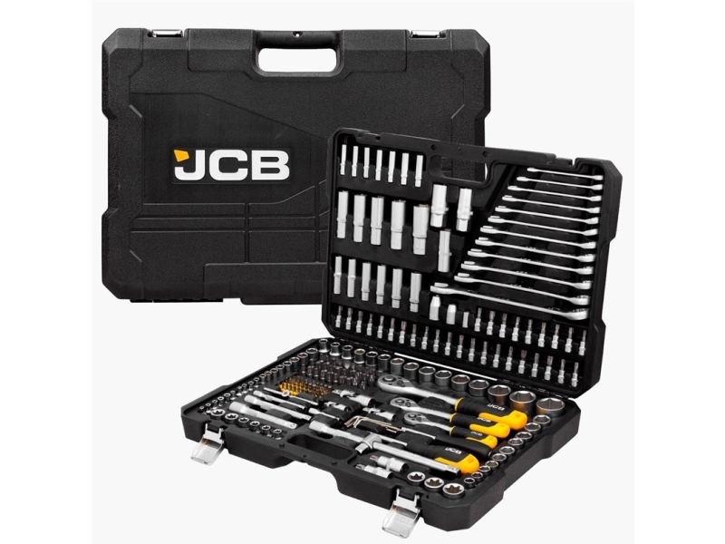 Jcb Værktøjssæt Jcb Sæt Med Skruenøgler 216 Dele 1/2" 3/8" 1/4"
