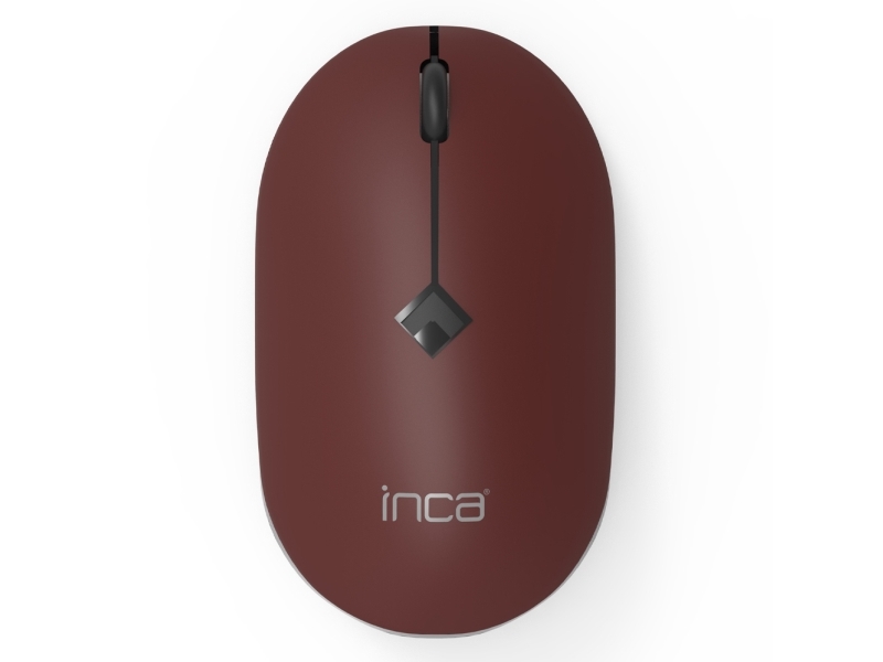Inca Iwm-231Rb, Beidhändig, Optisch, Rf Wireless, 1600 Dpi, Schwarz, Braun