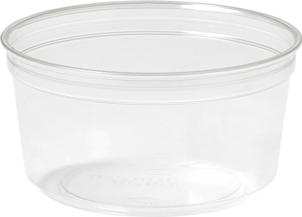 Becher Crystal Deli 375 Ml Ø116x61 Mm Rund Stark Rpet Klar,10 Pk X 35 Pk/Krt