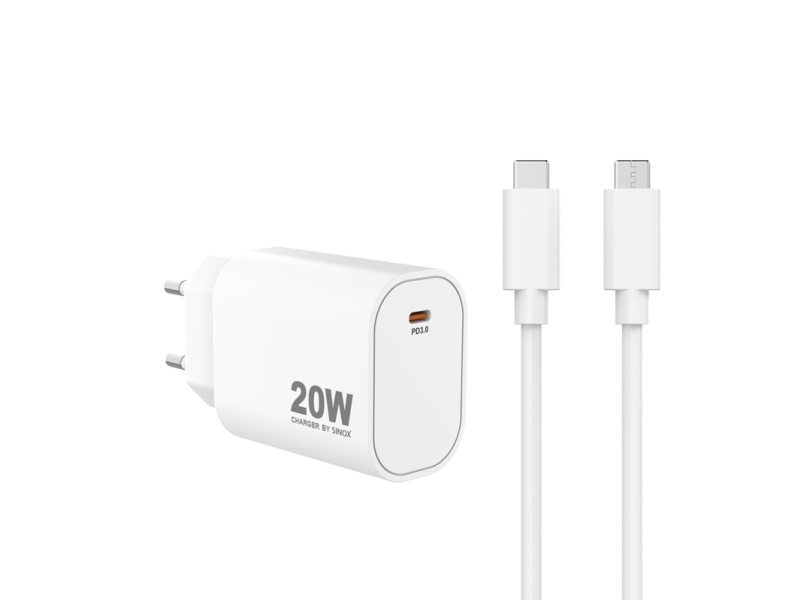 Sinox SXP6920, inomhus, AC, 2 m, Vit | Tele & GPS - Mobil tillbehör - Övriga tillbehör | GameStuff