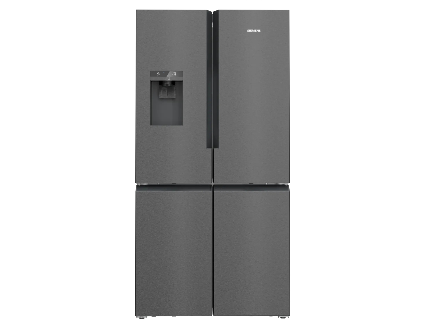 Siemens iQ500 KF96DAXEA, Fritstående, Amerikansk dør, Sort, Rustfrit stål, 2 dør(e), På døren, 574 L