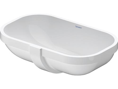 Duravit D-Code vask til - underlim 49cm uden hanehul med overløb