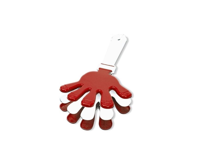 Klapphände Rot Und Weiß